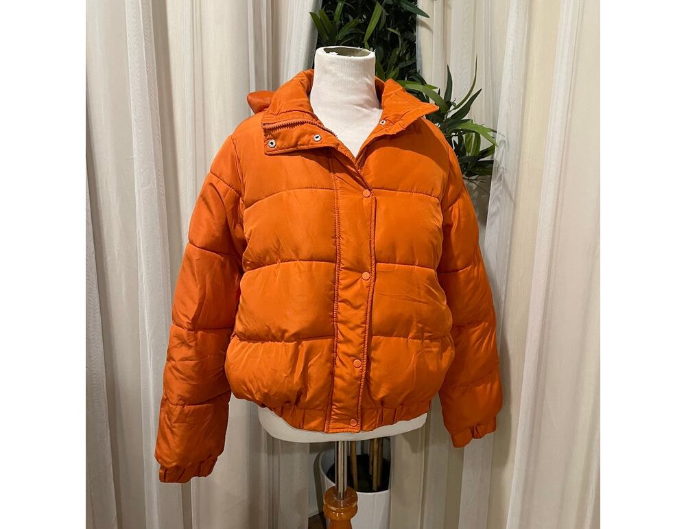 Women's Orange Puffer Jacket size 6